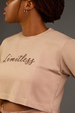 Limitless Crop Tee – Cool Clay Nude